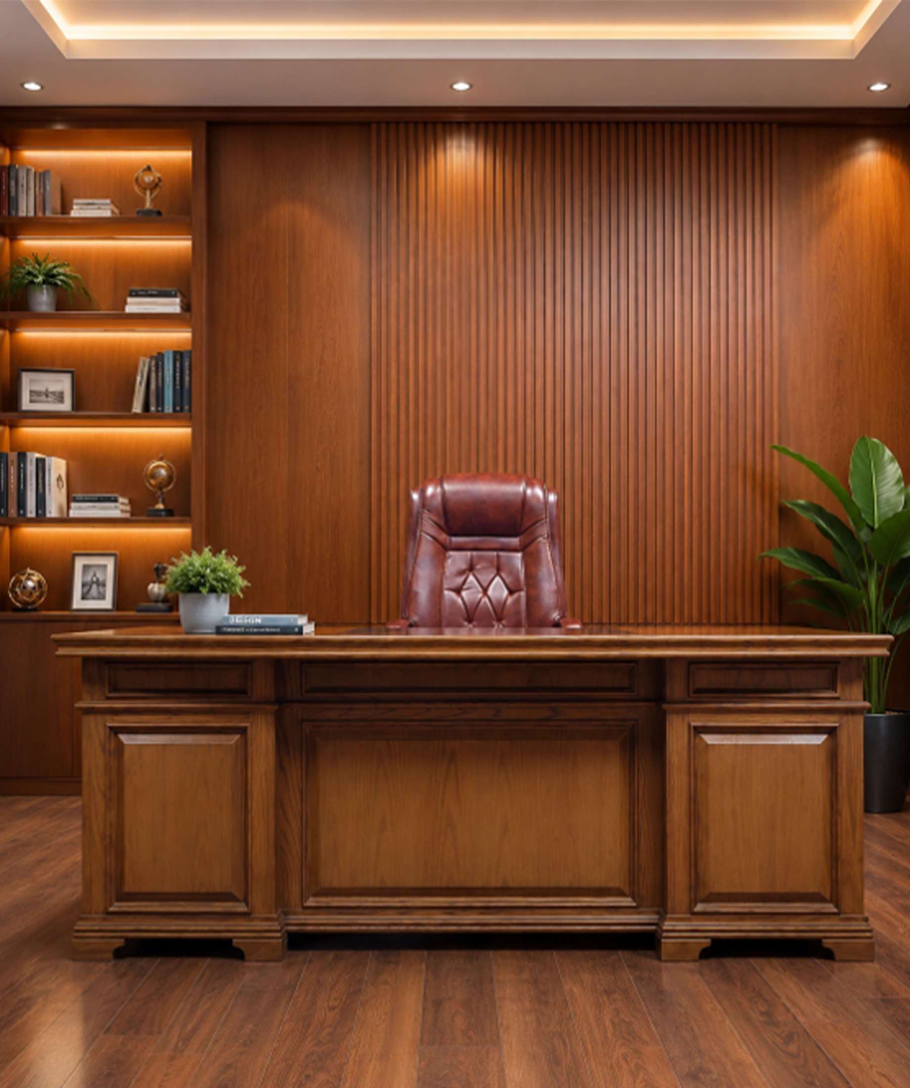 EXECUTIVE WOODEN OFFICE DESK
