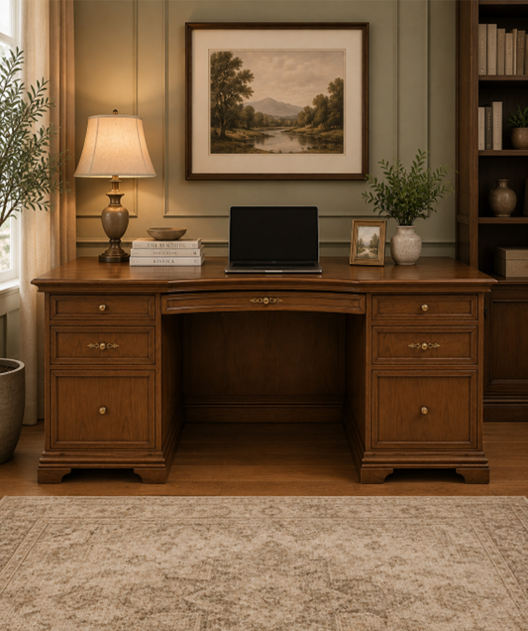 CLASSIC WALNUT EXECUTIVE DESK